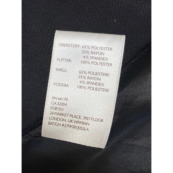 Silence + Noise Women's Black Long Sleeve Notch Lapel Blazer Coat Jacket Size M - Picture 4 of 4